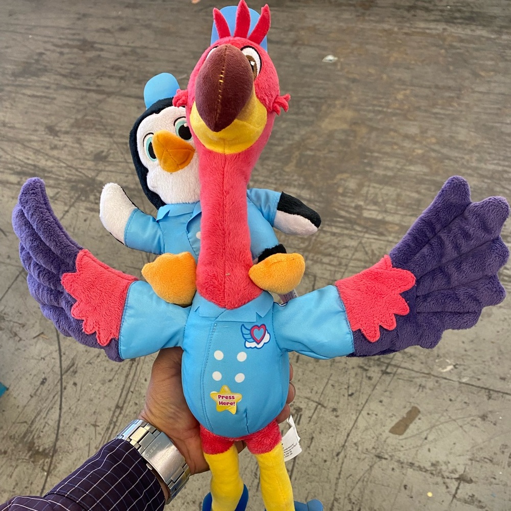 Disney Junior T.O.T.S Plush PIP And FREDDY Flamingo Penguin Tots Talks  Animated